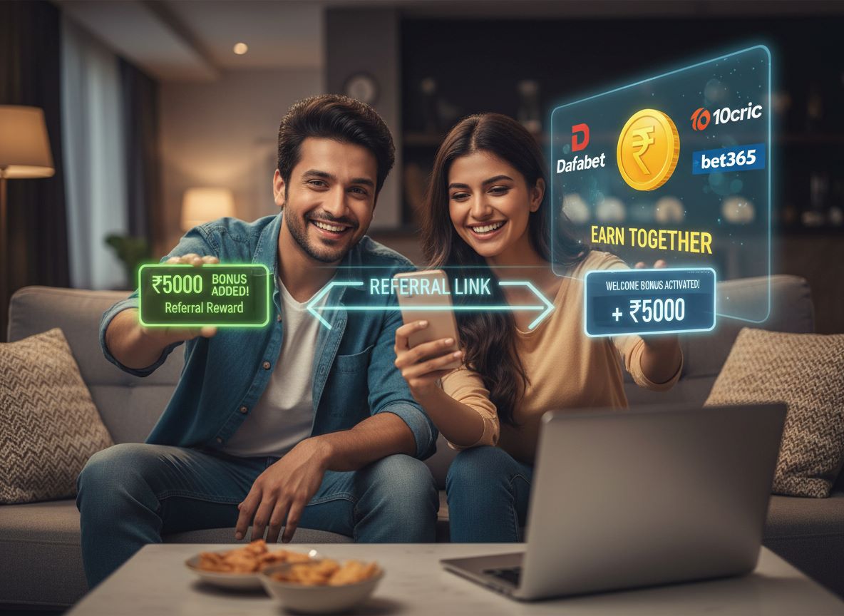 How to claim referral bonus for friends at betting sites in India